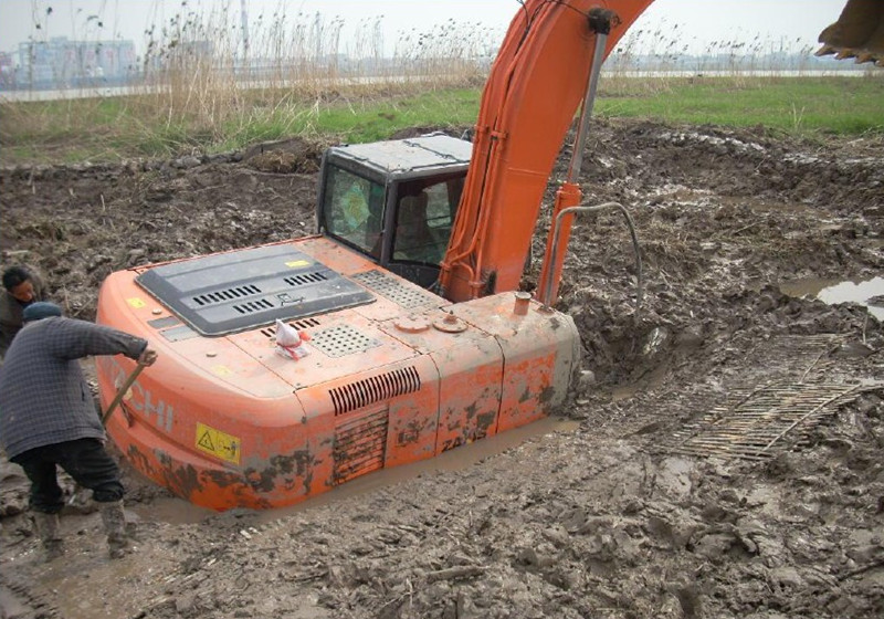 the grounding pressure of the excavator