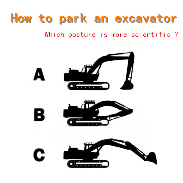 How should the excavator be parked